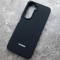 Чехол для Huawei Honor 90 Lite, Silicone Case, с логотипом, черный