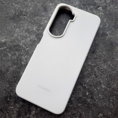 Чехол для Huawei Honor 90 Lite, Silicone Case, с логотипом, белый