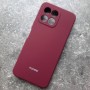 Чехол для телефона Huawei Honor X6 / X8, Silicone Case с логотипом Mi, марсала