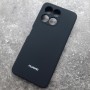 Чехол для Huawei Honor X6A, Silicone Case, с логотипом, черный