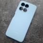 Чехол для Huawei Honor X6A, Silicone Case, с логотипом, голубой