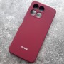 Чехол для Huawei Honor X6A, Silicone Case, с логотипом, марсала