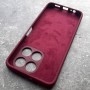 Чехол для Huawei Honor X6A, Silicone Case, с логотипом, марсала