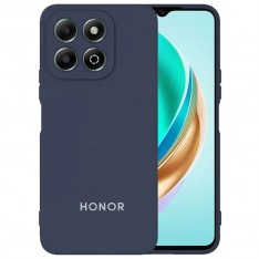 Чехол для Honor X6B, Silicone Case, с логотипом, синий