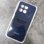 Чехол для Honor X6B, Silicone Case, с логотипом, синий