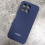 Чехол для Honor X6B, Silicone Case, с логотипом, синий