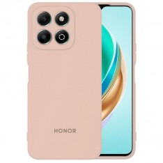 Чехол для Honor X6C, Silicone Case, с логотипом, розовый песок