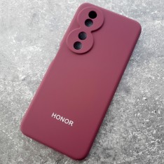Чехол для Huawei Honor X7B, Silicone Case, с логотипом, марсала