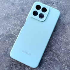 Чехол для Honor X7C, Silicone Case, с логотипом, ментоловый