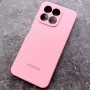 Чехол для Honor X8A, Silicone Case, с логотипом, розовый
