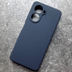 Чехол для Huawei Nova 10SE, Silicone Case, темно-сине-серый матовый
