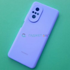 Чехол для Huawei Nova 9SE, Silicone Case с логотипом, фиолетовый