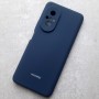 Для Хуавей Нова 9 СЕ, Silicone Case с логотипом Mi, темно-синий матовый