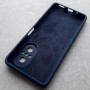 Для Хуавей Нова 9 СЕ, Silicone Case с логотипом Mi, темно-синий матовый