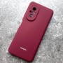 На телефон Huawei Nova 9 SE, Silicone Case с логотипом Mi, марсала