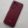 Чехол для Huawei Nova Y70, Silicone Case с логотипом, марсала