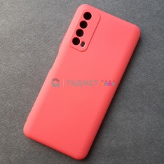 Силиконовый чехол для Huawei P Smart 2021, красная камелия