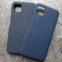 Чехол для Huawei P40 Lite, Silicone Case, темно-синий матовый