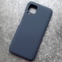 Чехол для Huawei P40 Lite, Silicone Case, темно-сине-серый матовый