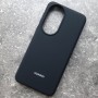 Чехол для Huawei P50, Silicone Case с логотипом Mi, черный