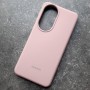 Huawei P50, чехол Silicone Case с логотипом Mi, розовый песок