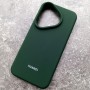 Чехол для Huawei Pura 70, Silicone Case, с логотипом, темно-зеленый