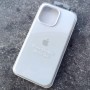 Чехол для iPhone 15 Pro Max Silicone Case, с логотипом, белый