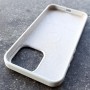 Чехол для iPhone 15 Pro Max Silicone Case, с логотипом, белый