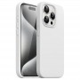 Чехол для iPhone 15 Pro Silicone Case, с логотипом, белый