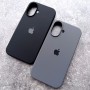 Чехол для iPhone 16 Silicone Case, с логотипом, серый