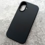 Чехол для iPhone 16 Silicone Case, с логотипом, черный