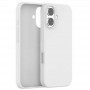 Чехол для iPhone 16 Silicone Case, с логотипом, белый