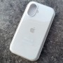 Чехол для iPhone 16 Silicone Case, с логотипом, белый
