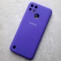 Чехол для Realme C21Y, Silicone Case, с логотипом, темно-фиолетовый