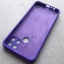 Чехол для Realme C21Y, Silicone Case, с логотипом, темно-фиолетовый