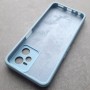 Чехол для телефона Realme C35, Silicone Case, с логотипом, светло-голубой