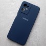 Чехол для Рилми С35, Silicone Case, с логотипом, темно-синий матовый