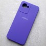 для Realme C30 чехол , Silicone Case с логотипом Mi, темно-фиолетовый