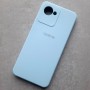 Чехол для телефона Realme C30, Silicone Case с логотипом Mi, голубой