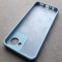 Чехол для телефона Realme C30, Silicone Case с логотипом Mi, голубой