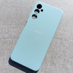 Чехол для Samsung A05S, Silicone Case, с логотипом, ментоловый