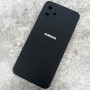 Чехол для Samsung A07, Silicone Case, с логотипом, черный