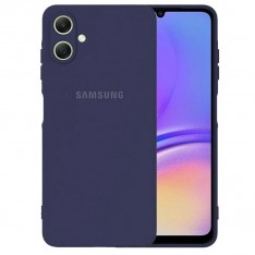 Чехол для Samsung A07, Silicone Case, с логотипом, синий