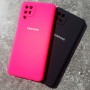 Чехол на Самсунг А12, неоново-розовый, Silicone Case