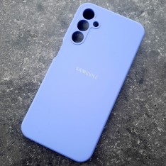 Чехол для Samsung A15 Silicone Case, с логотипом, фиалковый
