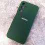 Чехол для Samsung A16 Silicone Case, с логотипом, хаки