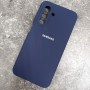 Чехол для Samsung A17, Silicone Case, с логотипом, синий