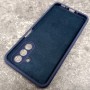 Чехол для Samsung A17, Silicone Case, с логотипом, синий