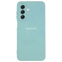 Чехол для Samsung A17, Silicone Case, с логотипом, мятный