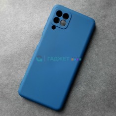 Силиконовый чехол для Samsung A22, темно-синий